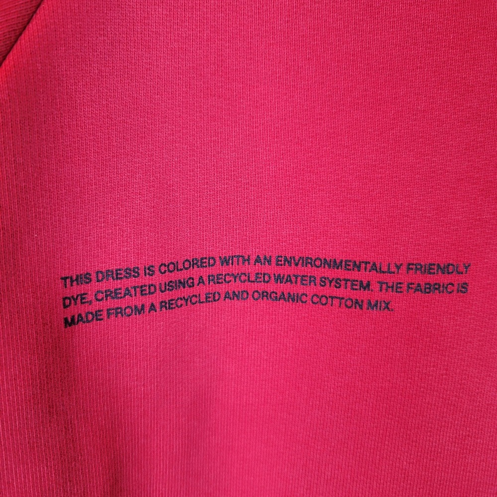 Pangaia Womens Mock Neck Organic Recycled Cotton Sweater Dress Size XS Red - Picture 4 of 13